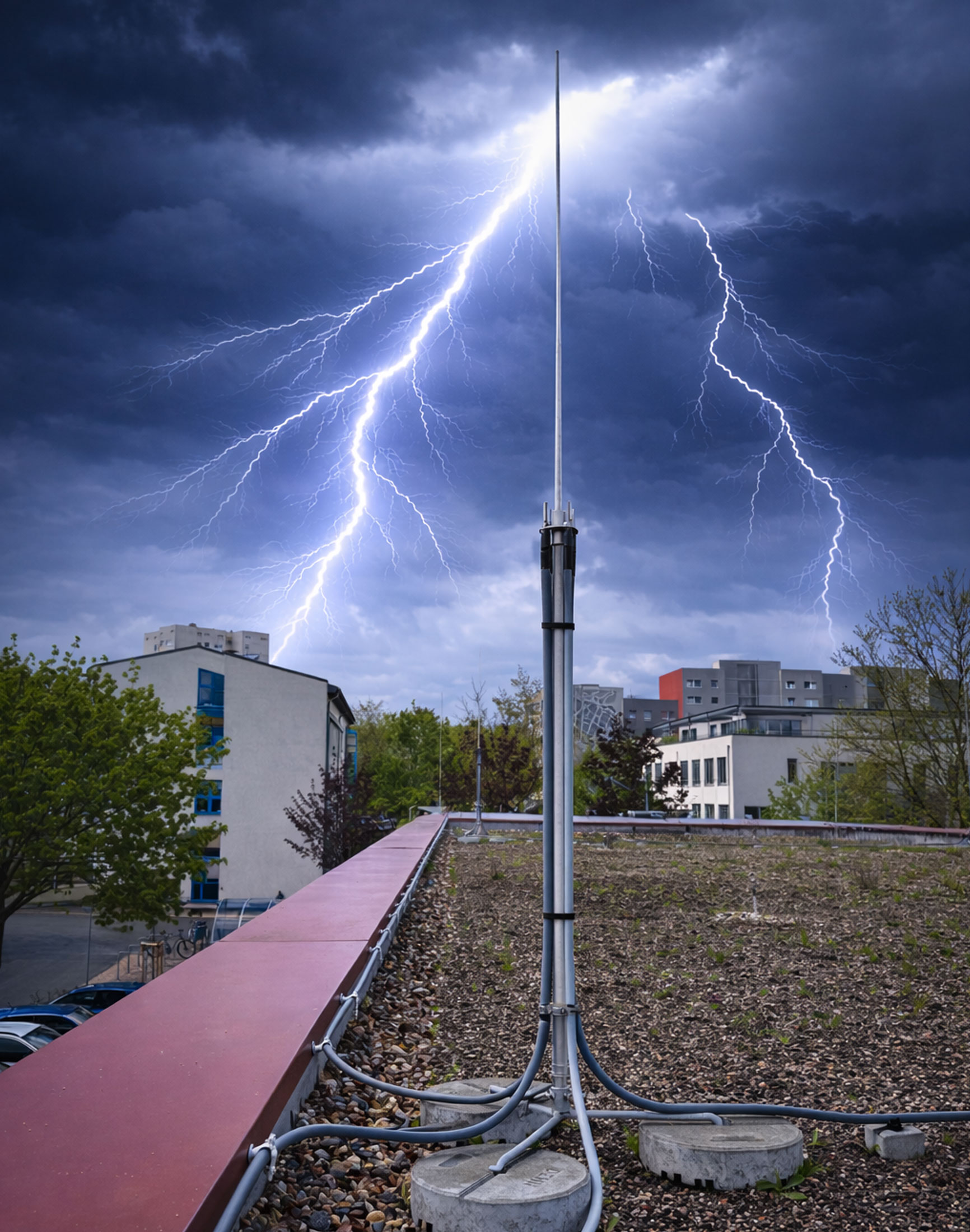 Isolierte Blitzschutzanlagen